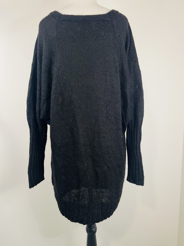Gorman Dress Size 12 / US8 Mohair Blend Cat Dolman Sleeve Tunic Sweater Black - Picture 7 of 9