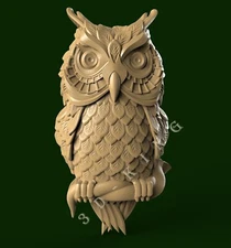 STL 3D Model DECORATIVE OWL 2 for CNC ROUTER 3D Printer Engraver Carving Aspire
