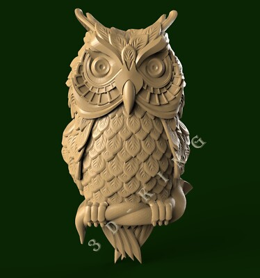 STL 3D Model DECORATIVE OWL 2 for CNC ROUTER 3D Printer Engraver Carving Aspire