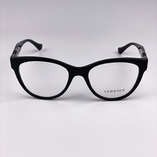 Versace Women Eyeglasses Black Demo Cat Eye VE3304 GB1 NEW AUTHENTIC
