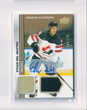 ETHAN DEL MASTRO '23 Upper Deck TEAM CANADA AUTOGRAPH PATCH card #/175