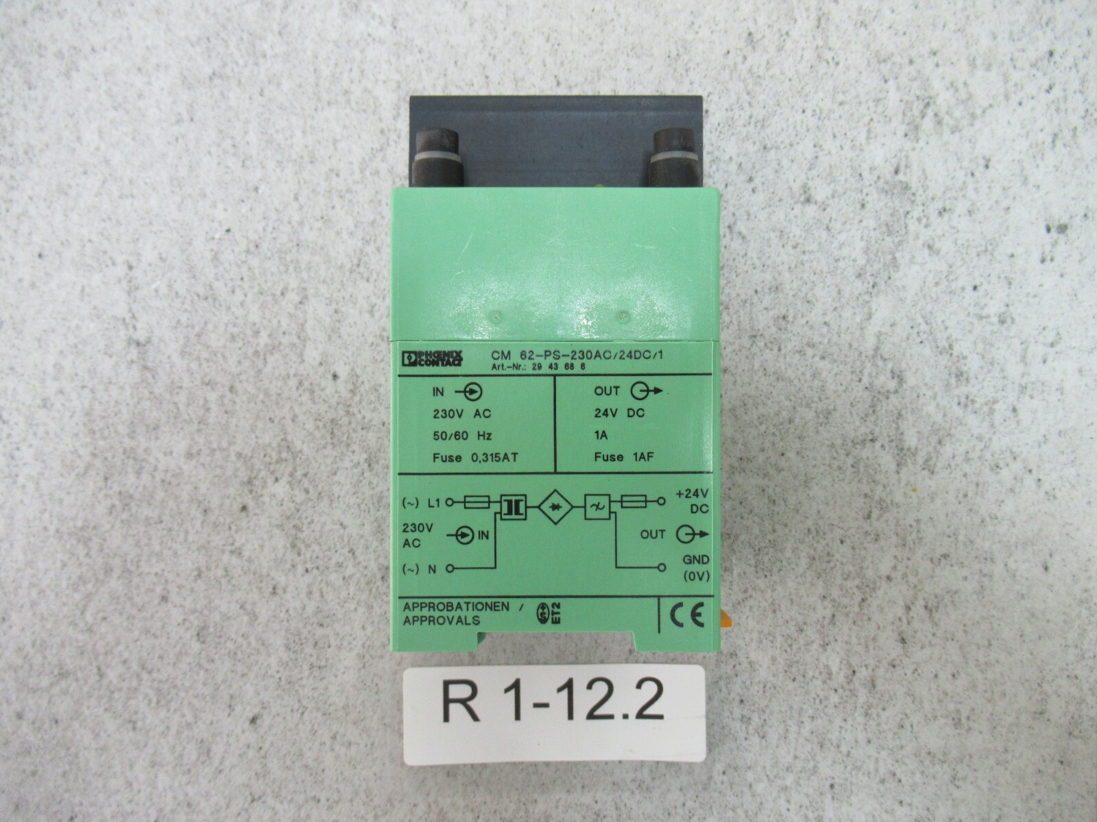 Phoenix Contact CM 62-PS-230AC/24DC/1 2943686 Power Supply 230V AC