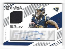 Todd Gurley 2015 CLEAR VISION ROOKIE JERSEY AUTOGRAPH CARD Rams Falcons RC AUTO