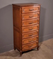 Vintage French Solid Oak Wood Lingerie Chest of Drawers/Dresser/Chiffoniere