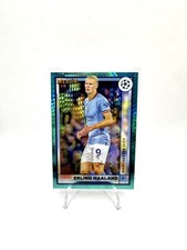 2022-23 Topps Merlin Chrome UEFA Erling Haaland Aqua Prism #92 Man City