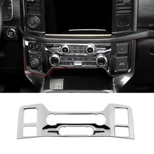 ✅Chrome Air Condition Switches Control Panel Trim Frame For Ford F150 2021 2022+