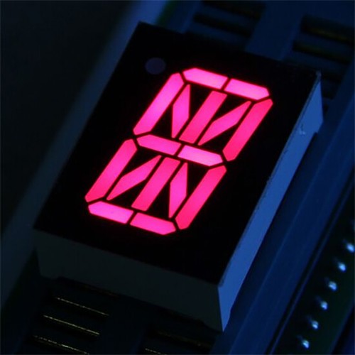 10 Pack 0.8" 16 Segment Single Digit Alphanumeric Display-Red, 0.79"x0.33"x1.09" - Picture 2 of 7