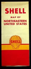 1960 Shell Road Map Of The Northeastern United States Service Is Our Business