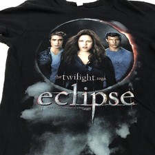 The Twilight Saga Eclipse Movie 2010 Women  s Tee Black T-Shirt Sz L