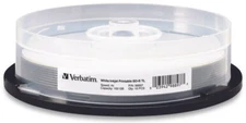 Verbatim 100GB WHITE INKJET HUB Triple Layer 4X Blu-ray BD-R XL 10-Pak, #98897