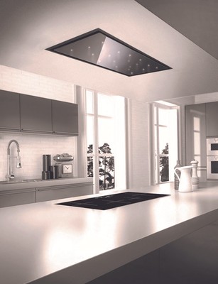 Derwent Black Glass Designer Ceiling Cooker Hood T2 1400m3 H Motor 8699316332213 Ebay
