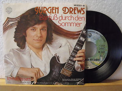 7'' Single - JÜRGEN DREWS - Barfuss durch den Sommer - WEA 1977