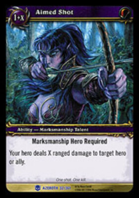 1x  Aimed Shot - Rare Near Mint Heroes of Azeroth