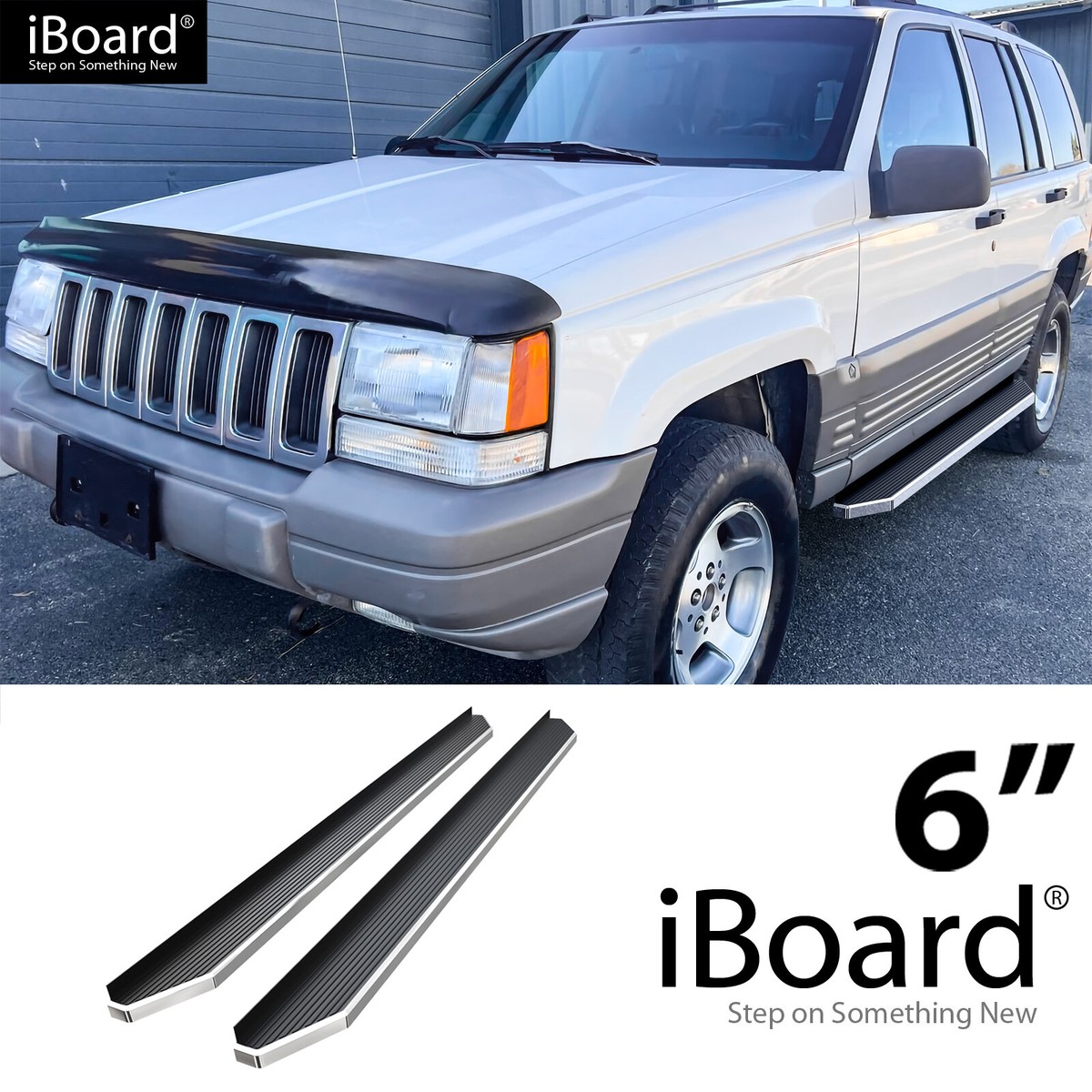 APS IBoard Running Boards For Jeep Grand Cherokee 1994-1998 Laredo - Black Side Steps