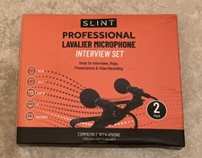 Slint Lapel Microphone 2 Pack- Clip-On Microphones with Omnidirectional Condense