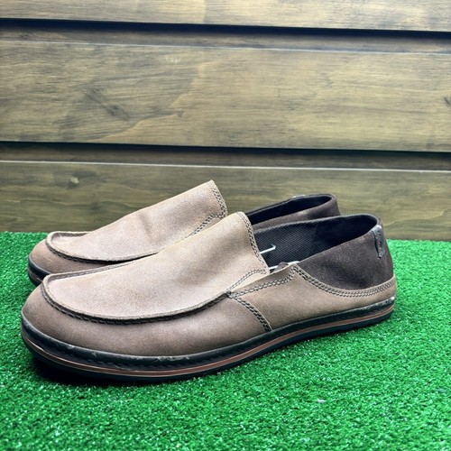 Teva Herren Clifton Creek Halbschuh Gr. 14 Braun Leder Slipper Campingschuh