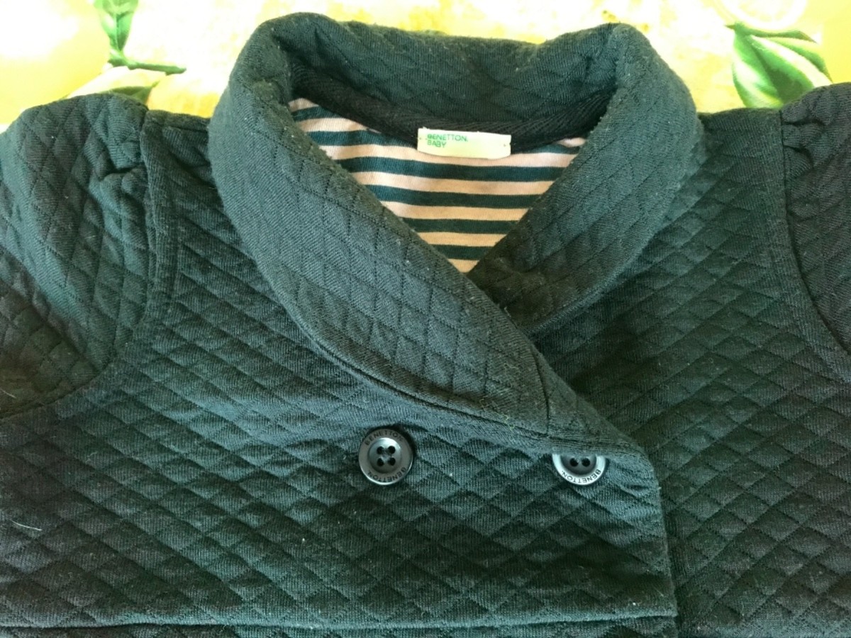 Cappotto cappottino bimba neonata blu notte Benetton 3-6 mesi