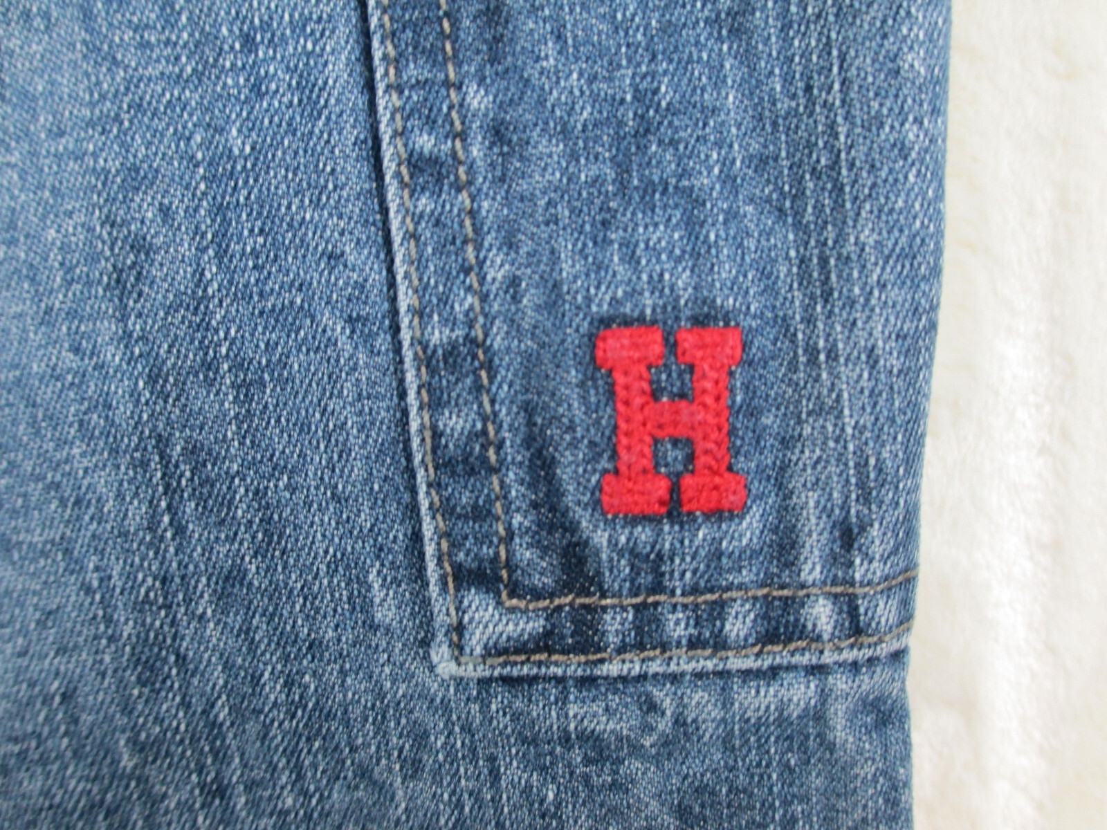 VINTAGE Tommy Hilfiger Pants Mens 32 Blue Denim Jeans 00s Casual 32X32 thumbnail 10