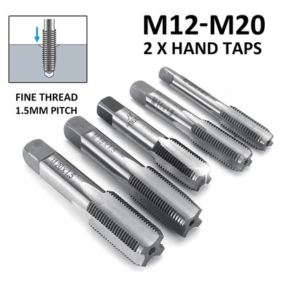 1 Pair-M20 Fine Threading Hand Taps Drill High Speed Steel Metric Connector