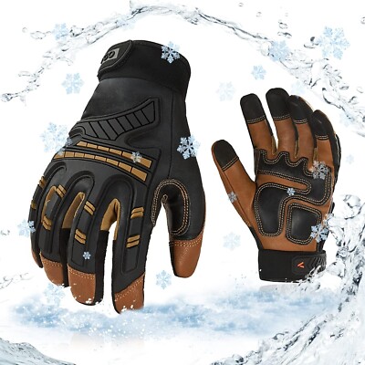 Vgo Winter Waterproof Work Gloves -4°F Heavy Duty Mechanic High Dexterity 1-Pair