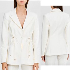 Significant Other Magnolia White Linen Blazer Size Small