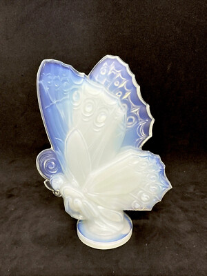 SABINO サビノ オパルセント 蝶々 フィギュリン - ラリック 風 Sabino Paris Opalescent Crystal Large Butterfly Closed Wings B33 6