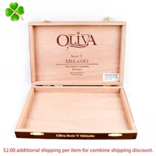 Oliva Robusto Serie V Melanio Empty Wood Cigar Box 9" x 6" x 1.5"