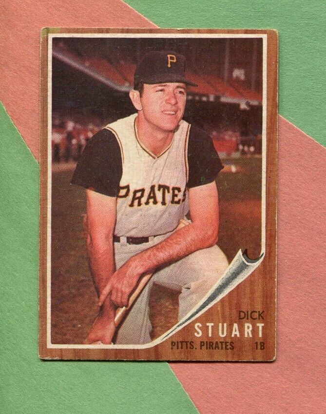DICK STUART PITTSBURGH PIRATES 1962 TOPPS MLB BASEBALL CARD #160