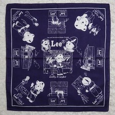 L408 LEE Bandana Blue Buddy Doll Cowboy Scarf Scarves Pocket Square 18" X 18.5"