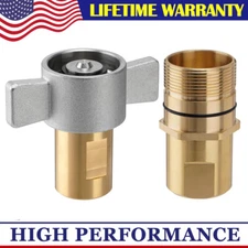 New 1" NPT Wet-Line Wing Nut Hydraulic Quick Disconnect Coupler / Coupling Set