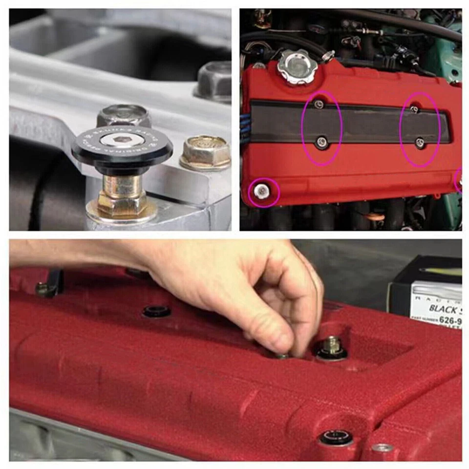 Cubierta de válvula de motor arandela perno perfil bajo para Honda Acura serie B B16 B18/B20 Foto 4 de 4