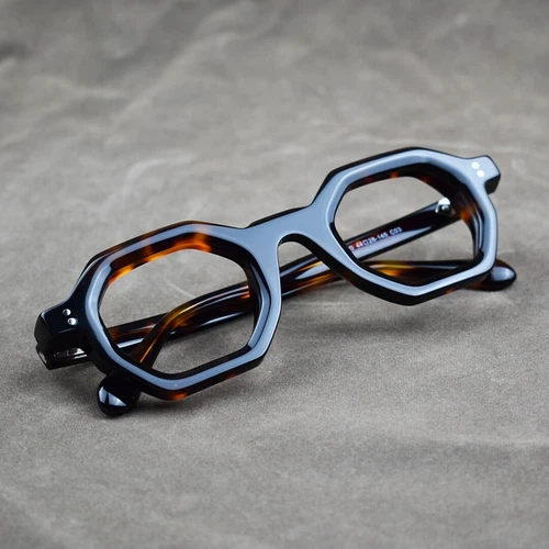 Acetat Vintage Brille quadratisch Männer Frauen klare Gläser Retro Brille Gestell - Bild 44 von 51