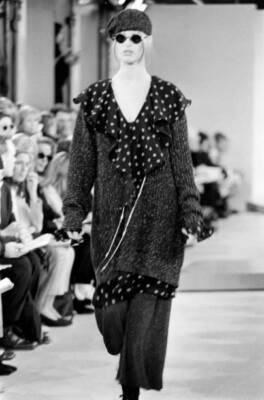 Meghan Douglas model in a Donna Karan fashion show 1993 Old Photo