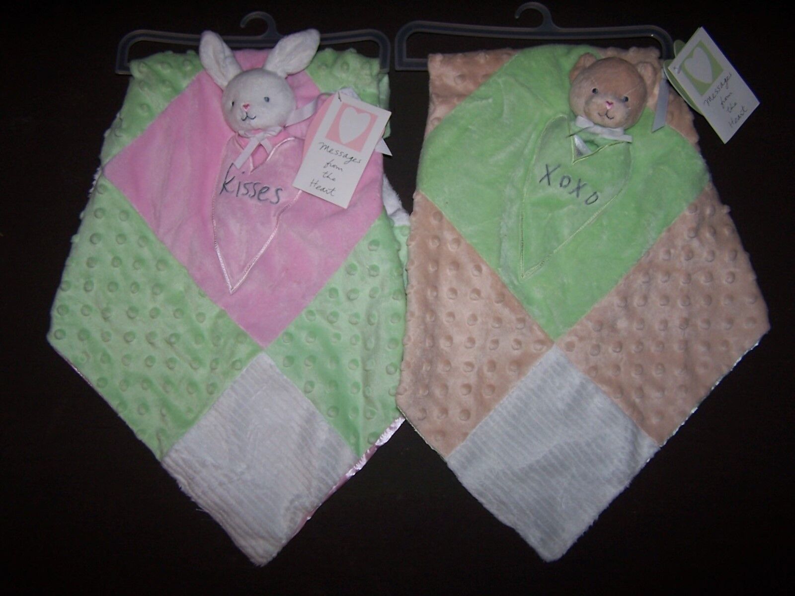 Max 86% OFF NWT Messages from the Heart CUDDLE BLANKET 5 popular or Green RATTLE Pink SECURITY