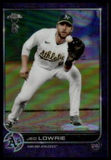 2022 Topps Chrome Ben Baller Edition Jed Lowrie #140 Purple Refractor /42 QTY