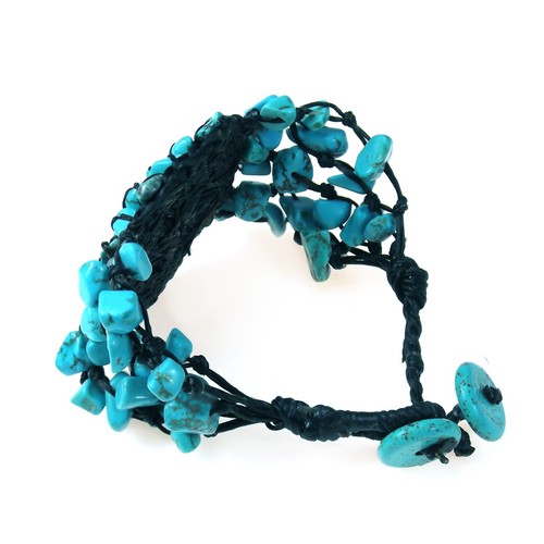 Bio Mosiac blau türkis rund Manschette/Armband - Bild 3 von 3