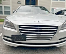 Front Bumper Tow Hook License Plate Mount For Hyundai Genesis Sedan 2015-2016