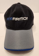 Ice Armor Icearmor  Clam Fleece Baseball Hat Ice Fishing Black Gray