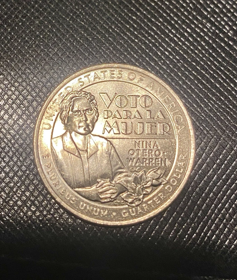 ERROR 2022 D Voto Para La Mujer Quarter Coin Mint “IN COD WE TRUST” Nina Otero - Image 2 of 4