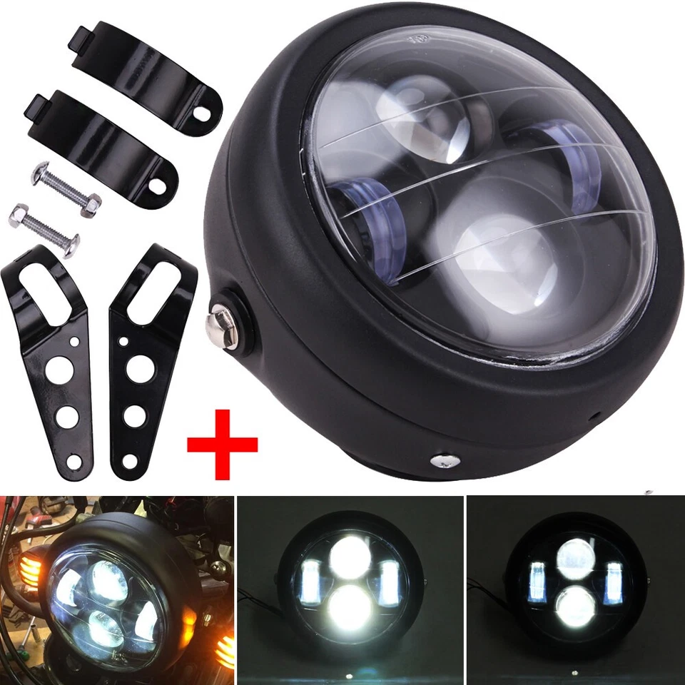 Universal Motorcycle 6.5" LED Hi/Lo Headlight For Harley Husqvarna BETA Cagiva - Изображение 4 из 4