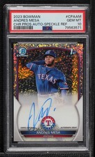 2023 Bowman Chrome Prospect Speckle Refractor Andres Mesa PSA 10 GEM MT Auto w7p