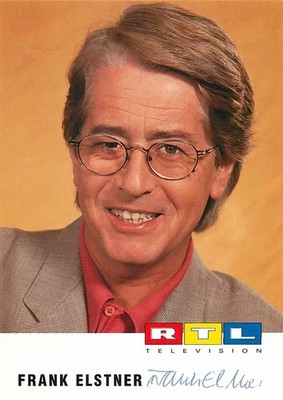 Frank Elstner RTL television autograph card moderator betting that