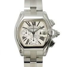 Cartier Roadster Chronograph W62006X6 Date Automatic Silver Dial Mens 90317556