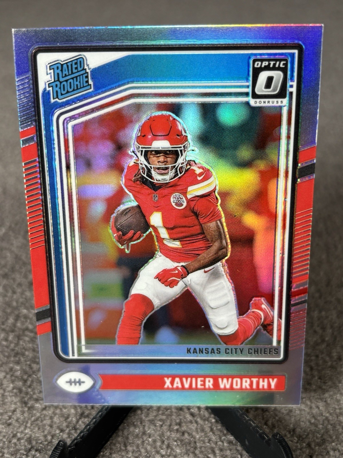 2024 Panini Donruss Optic Xavier Worthy Rated Rookie Silver Holo Prizm #300 RC