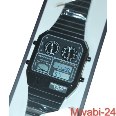 HUMPBUCK Nano-Digi Temp Black Digital Watch with Temp Function Used