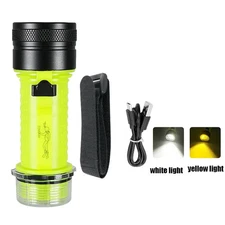 Diving Flashlight 100M Waterproof Scuba Torch  Rechargeable Underwater Lamp