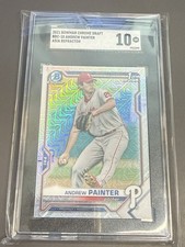 2021 Bowman Chrome ASIA ASIAN Mega Mojo Refractor Andrew Painter SGC 10 GEM MINT