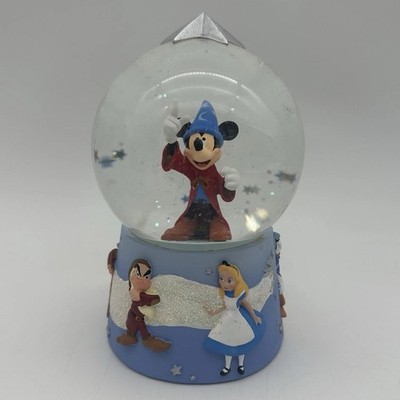 Disney Store Mickey Mouse Snow Globe Sorcerer s Apprentice Fantasia 5'' Chareters