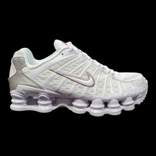 Nike Mens 9 Shox TL Running Shoes Sneakers White Metallic Silver AV3595-100