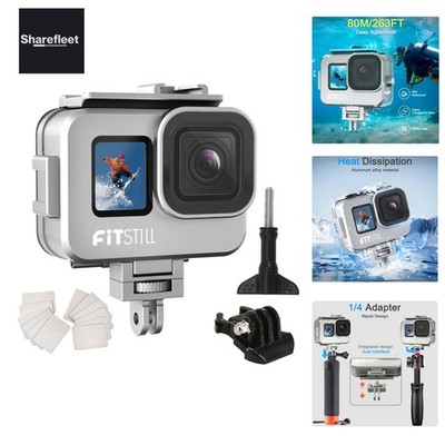 80M/263FT  Gehäuse aus Aluminiumlegierung für Go Pro Hero13 /Hero12 /Hero11 /...